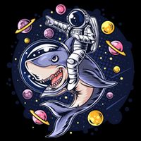 Funny Space Galaxy Astronaut Shark 16oz Travel Tumbler