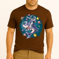 Funny Space Galaxy Astronaut Shark Performance Shirt