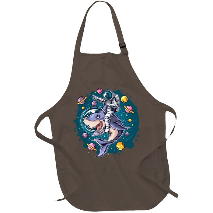 Funny Space Galaxy Astronaut Shark Apron