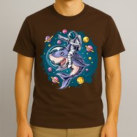 Funny Space Galaxy Astronaut Shark T-Shirt