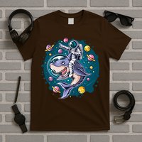 Funny Space Galaxy Astronaut Shark T-Shirt