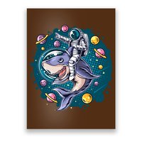 Funny Space Galaxy Astronaut Shark Poster