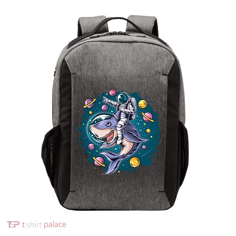 Funny Space Galaxy Astronaut Shark Vector Backpack