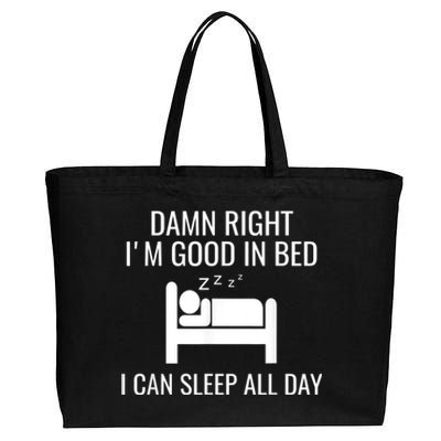 Funny Sleep Good In Bed Sleep All Day. Napping Nap Cotton Canvas Jumbo Tote