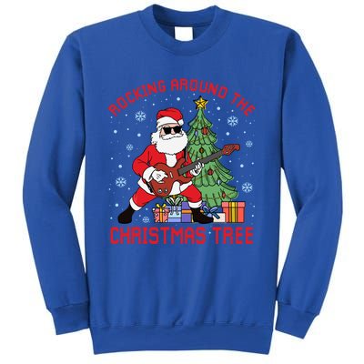 Funny Santa Guitar Players Rocking Around The Christmas Tree Meaningful Gift Sweatshirt