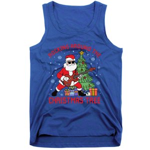 Funny Santa Guitar Players Rocking Around The Christmas Tree Meaningful Gift Tank Top