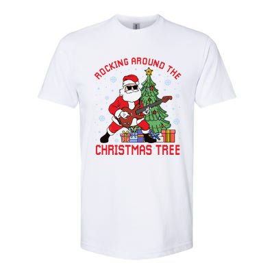 Funny Santa Guitar Players Rocking Around The Christmas Tree Meaningful Gift Softstyle CVC T-Shirt