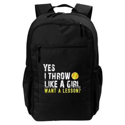 Funny Softball Gift Throw Like A Cool Gift Backpack