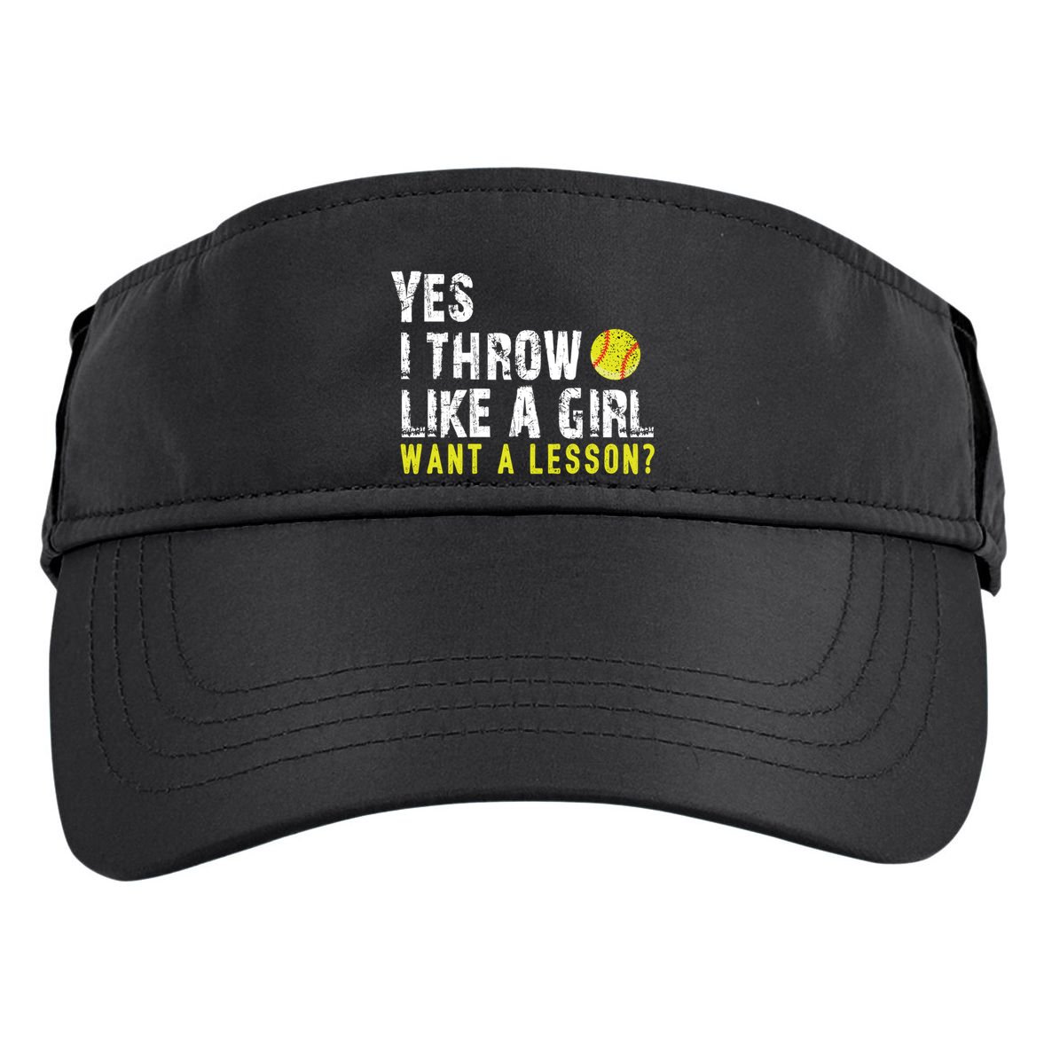 Funny Softball Gift Throw Like A Cool Gift Adult Drive Performance Visor