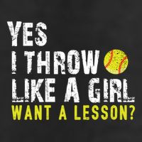 Funny Softball Gift Throw Like A Cool Gift 11oz C Handle Ceramic Mug