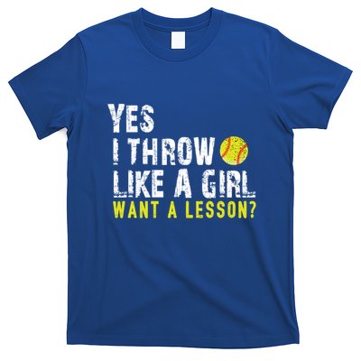 Funny Softball Gift Throw Like A Cool Gift T-Shirt