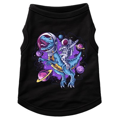 Funny Space Galaxy Astronaut Trex Dinosuar Doggie Tank