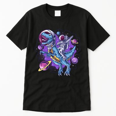 Funny Space Galaxy Astronaut Trex Dinosuar Tall T-Shirt