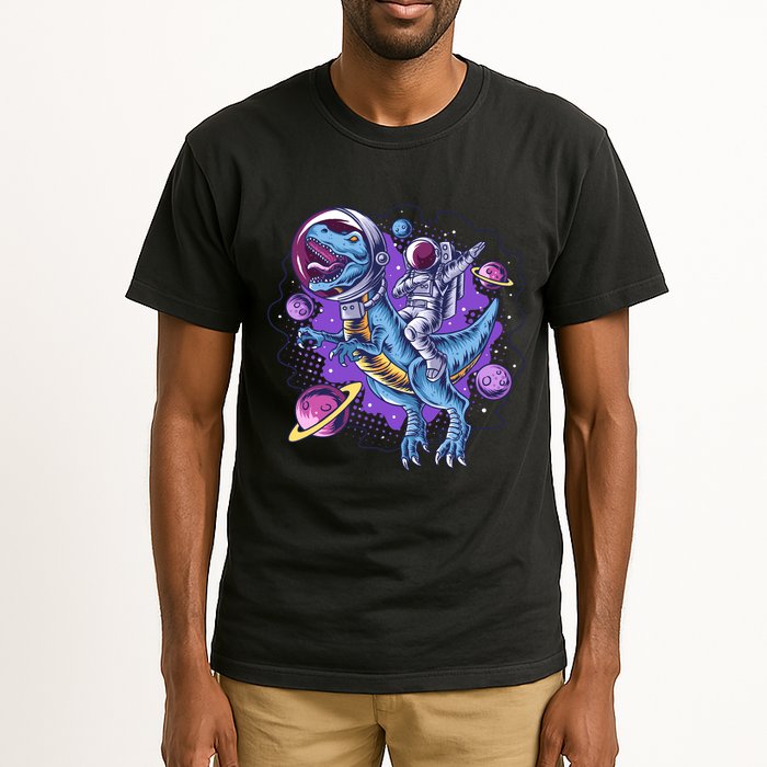 Funny Space Galaxy Astronaut Trex Dinosuar Tall T-Shirt