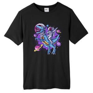 Funny Space Galaxy Astronaut Trex Dinosuar Tall Fusion ChromaSoft Performance T-Shirt