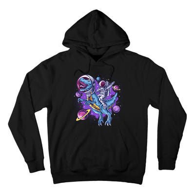 Funny Space Galaxy Astronaut Trex Dinosuar Tall Hoodie