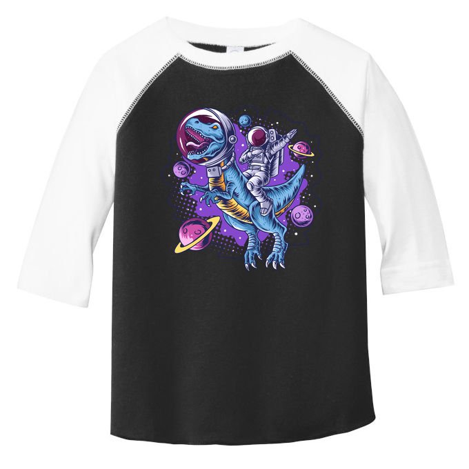 Funny Space Galaxy Astronaut Trex Dinosuar Toddler Fine Jersey T-Shirt
