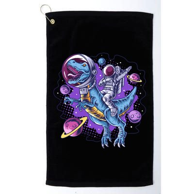 Funny Space Galaxy Astronaut Trex Dinosuar Golf Towel