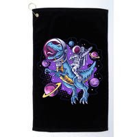 Funny Space Galaxy Astronaut Trex Dinosuar Golf Towel