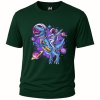 Funny Space Galaxy Astronaut Trex Dinosuar Performance Shirt