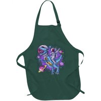 Funny Space Galaxy Astronaut Trex Dinosuar Apron