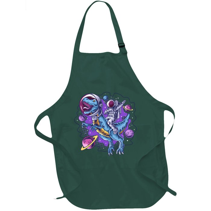 Funny Space Galaxy Astronaut Trex Dinosuar Apron