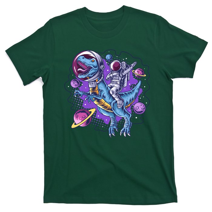 Funny Space Galaxy Astronaut Trex Dinosuar T-Shirt