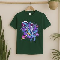 Funny Space Galaxy Astronaut Trex Dinosuar T-Shirt