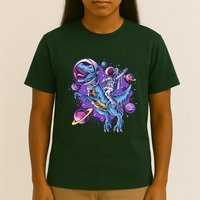 Funny Space Galaxy Astronaut Trex Dinosuar T-Shirt