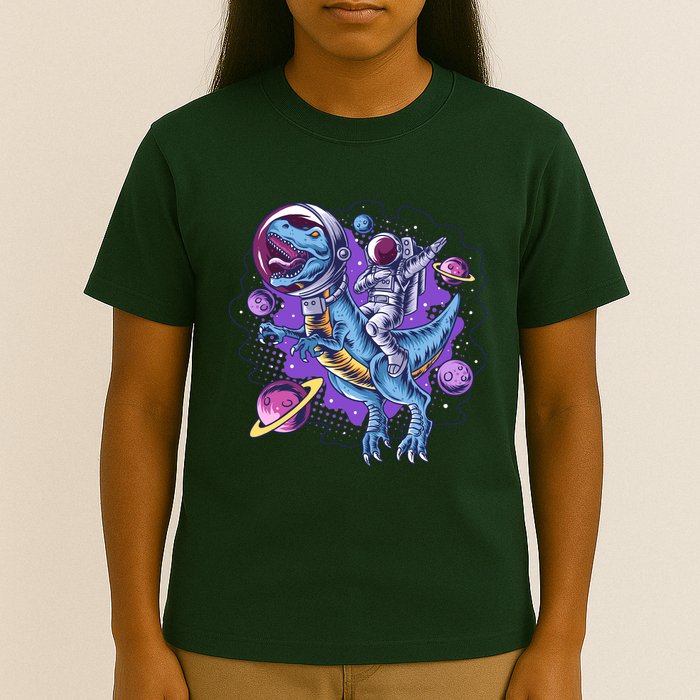 Funny Space Galaxy Astronaut Trex Dinosuar T-Shirt