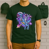 Funny Space Galaxy Astronaut Trex Dinosuar T-Shirt