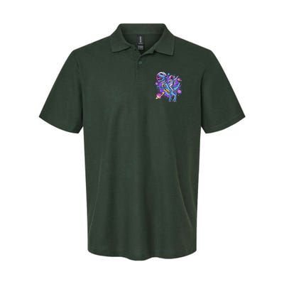Funny Space Galaxy Astronaut Trex Dinosuar Polo