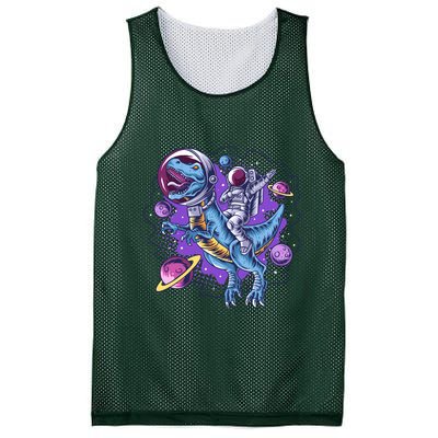 Funny Space Galaxy Astronaut Trex Dinosuar Mesh Reversible Basketball Jersey Tank