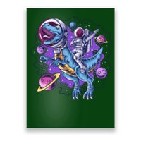 Funny Space Galaxy Astronaut Trex Dinosuar Poster