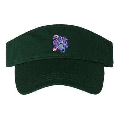 Funny Space Galaxy Astronaut Trex Dinosuar Valucap Bio-Washed Visor