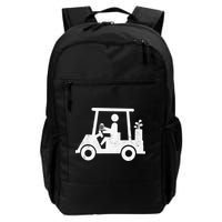Funny Skeleton Golfer Holding A Beer in Golf Cart Backpack