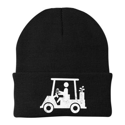 Funny Skeleton Golfer Holding A Beer in Golf Cart Beanie