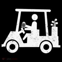 Funny Skeleton Golfer Holding A Beer in Golf Cart Flatbill Hat