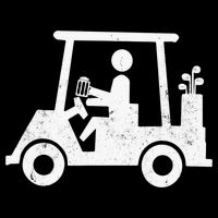 Funny Skeleton Golfer Holding A Beer in Golf Cart 16 in Basic Backpack