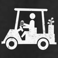 Funny Skeleton Golfer Holding A Beer in Golf Cart Golf Towel