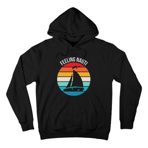 Funny Sailing Gift For Sailors Feeling Nauti Boat Sunset Hoodie