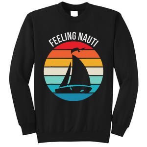 Funny Sailing Gift For Sailors Feeling Nauti Boat Sunset Sweatshirt