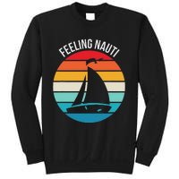 Funny Sailing Gift For Sailors Feeling Nauti Boat Sunset Sweatshirt