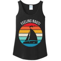 Funny Sailing Gift For Sailors Feeling Nauti Boat Sunset Ladies Essential Tank