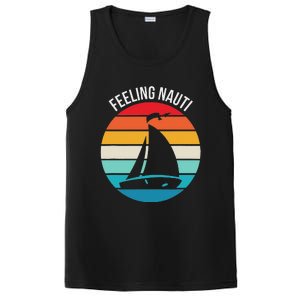 Funny Sailing Gift For Sailors Feeling Nauti Boat Sunset PosiCharge Competitor Tank