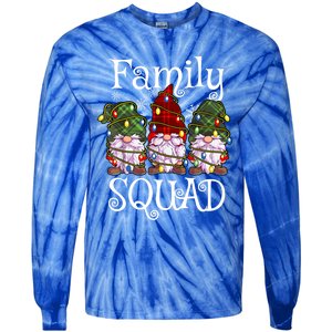 Family Squad Gnomies Christmas Gnome Family Matching Pjs Gift Tie-Dye Long Sleeve Shirt