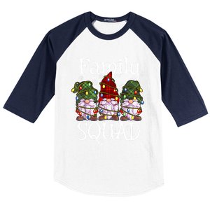 Family Squad Gnomies Christmas Gnome Family Matching Pjs Gift Baseball Sleeve Shirt