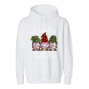 Family Squad Gnomies Christmas Gnome Family Matching Pjs Gift Garment-Dyed Fleece Hoodie