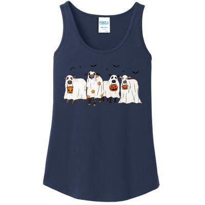 Funny S.H.E.E.P Ghost Cows Halloween Cute Ladies Essential Tank