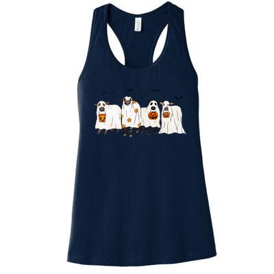 Funny S.H.E.E.P Ghost Cows Halloween Cute Women's Racerback Tank